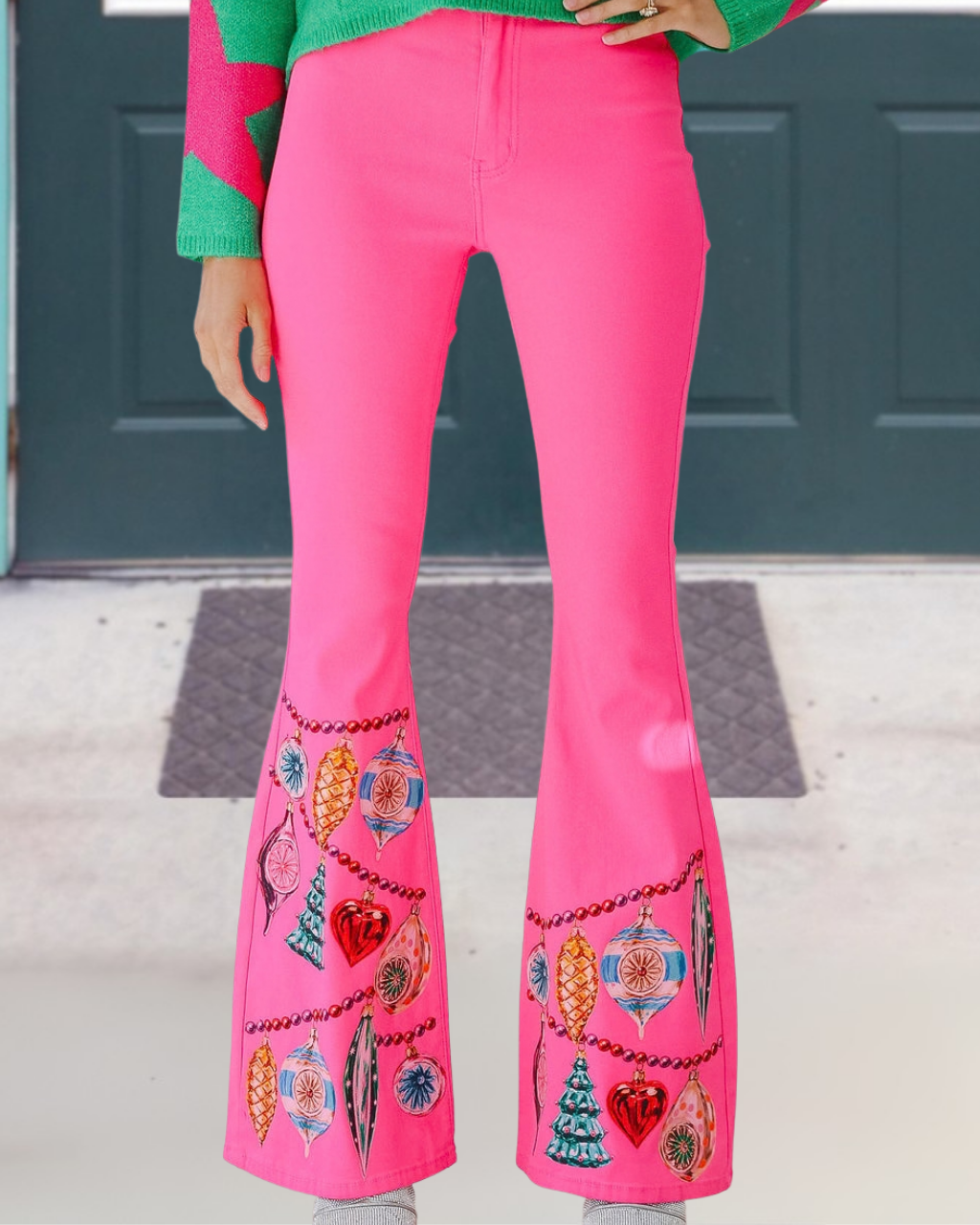 Christmas Themed Printed Pants