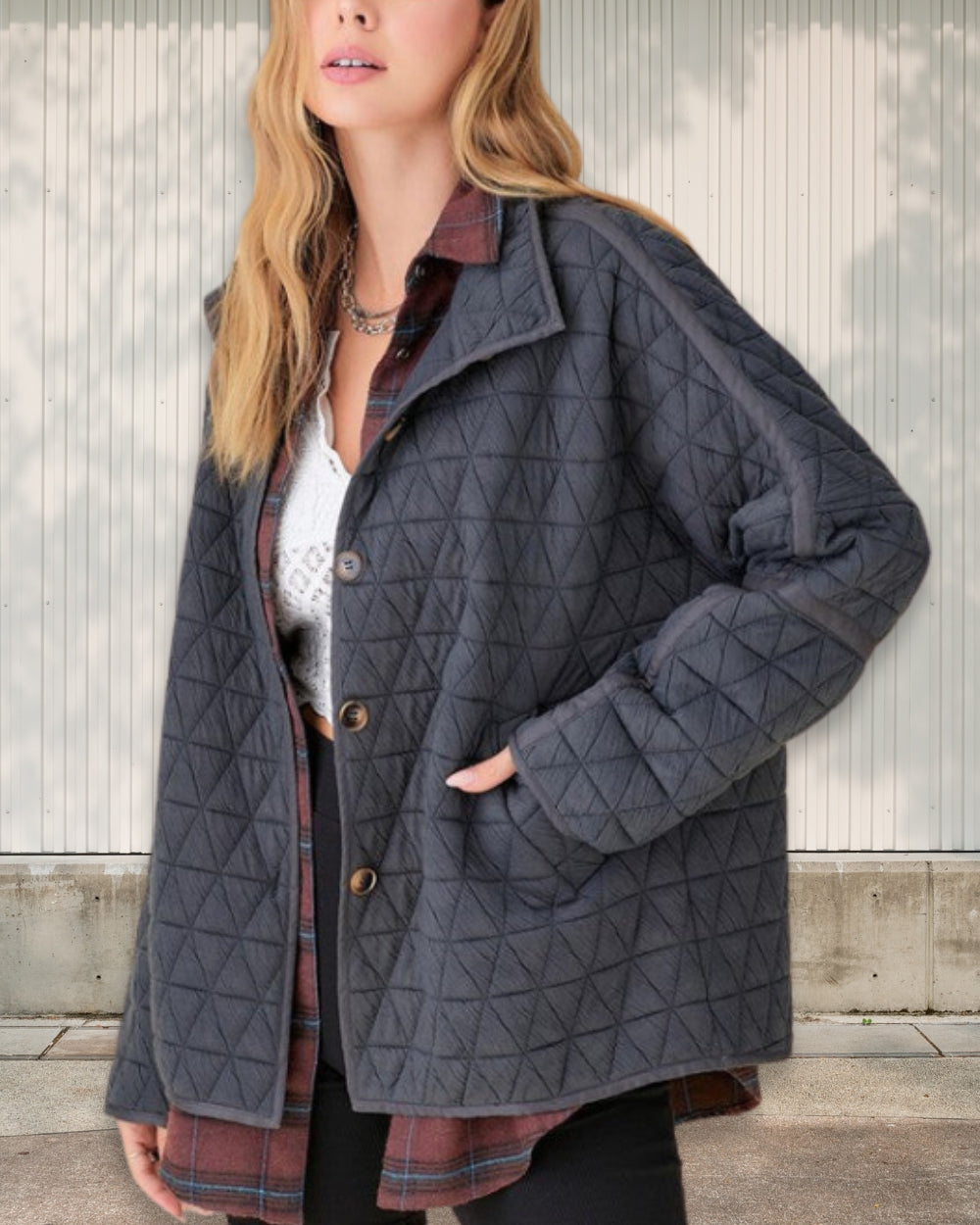 Oversize Soft Quilted Jacket