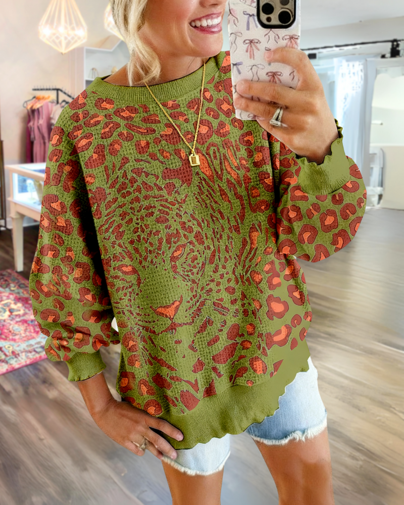 Unique Leopard Print Sweatshirt