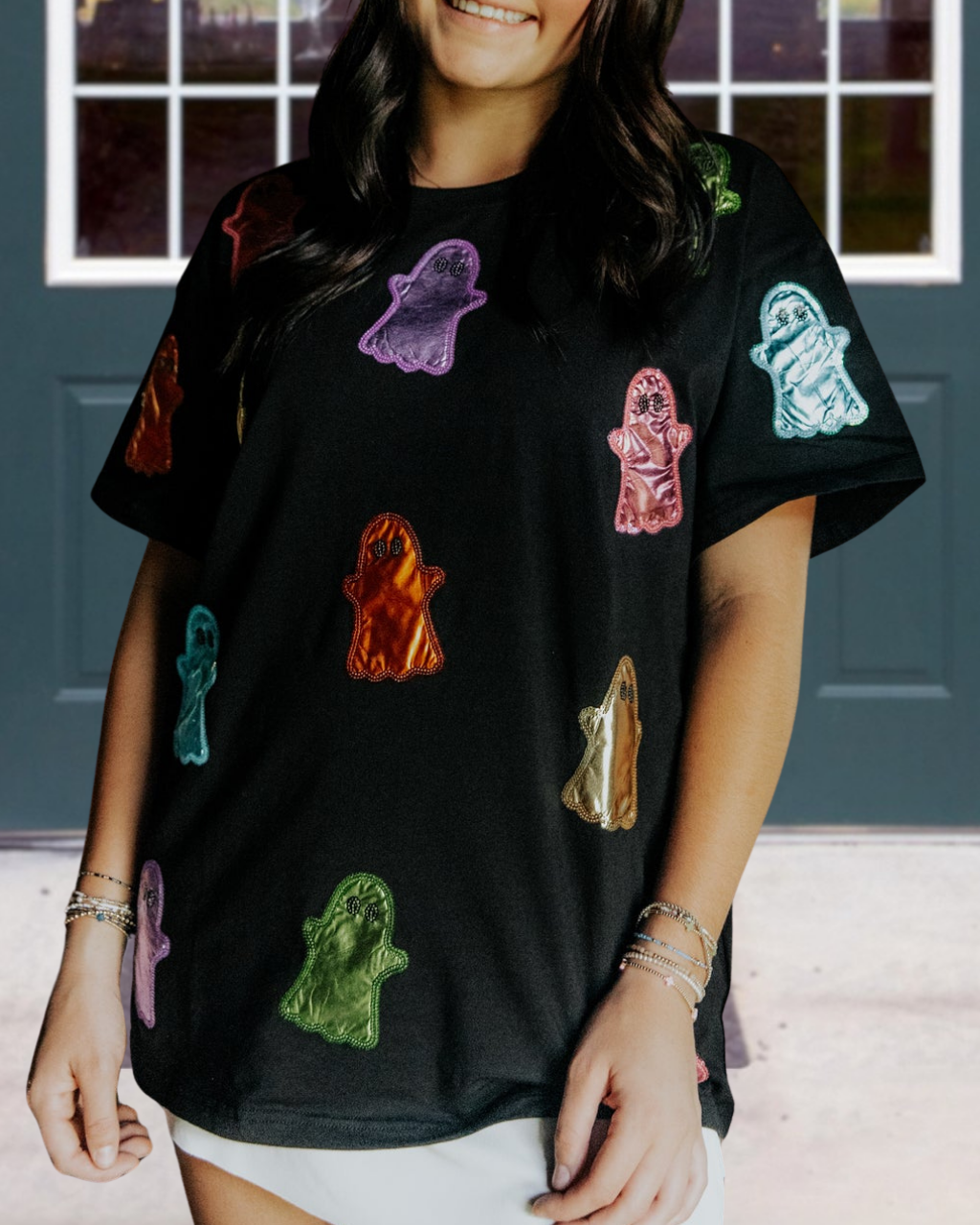 Colorful Ghost Sequin T-shirt