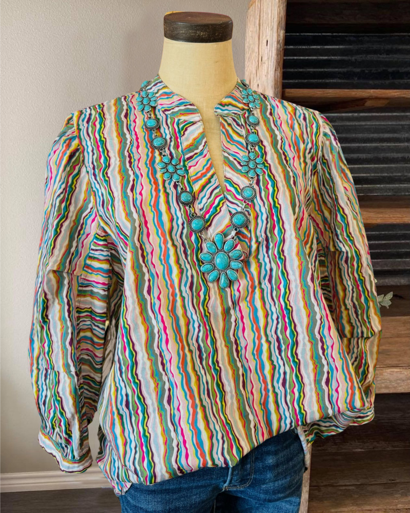 Multi Color Striped Blouse