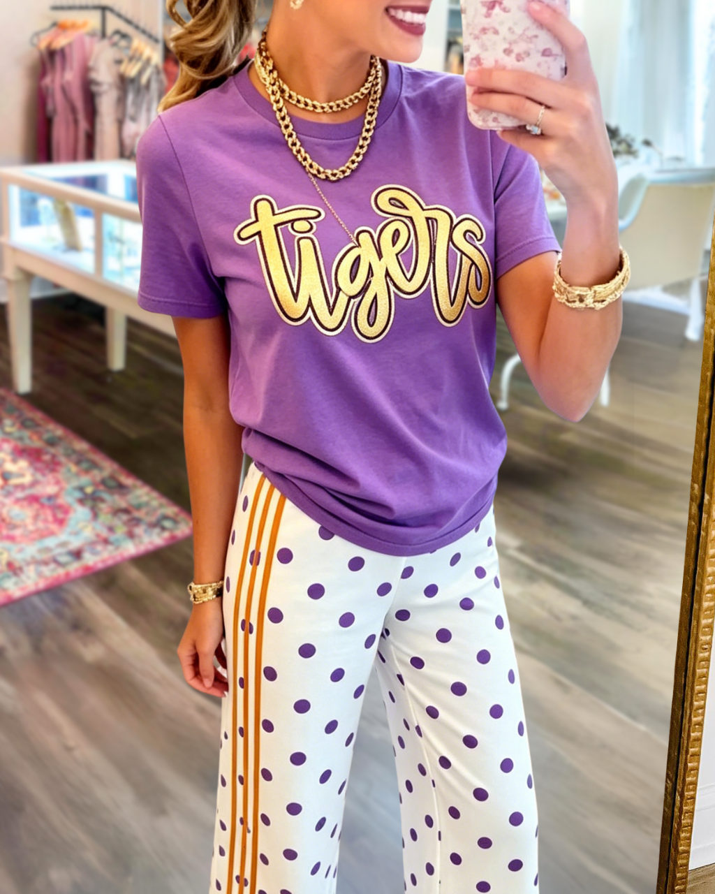 Tigers Print Crewneck T-Shirt