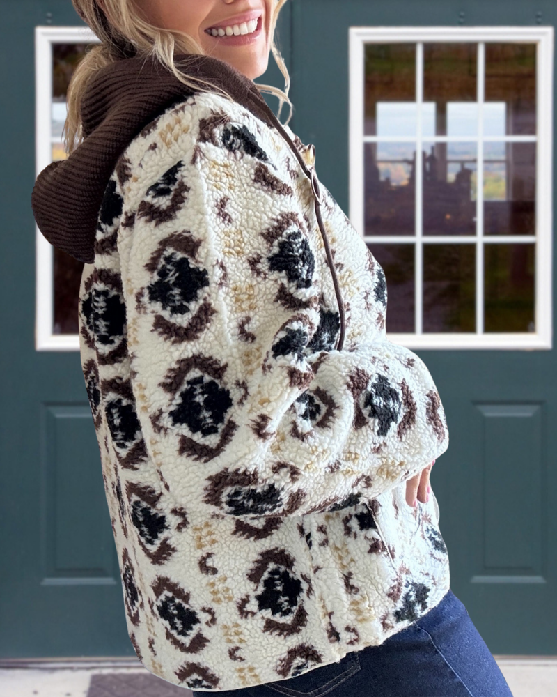 Casual Button Hooded Jacket