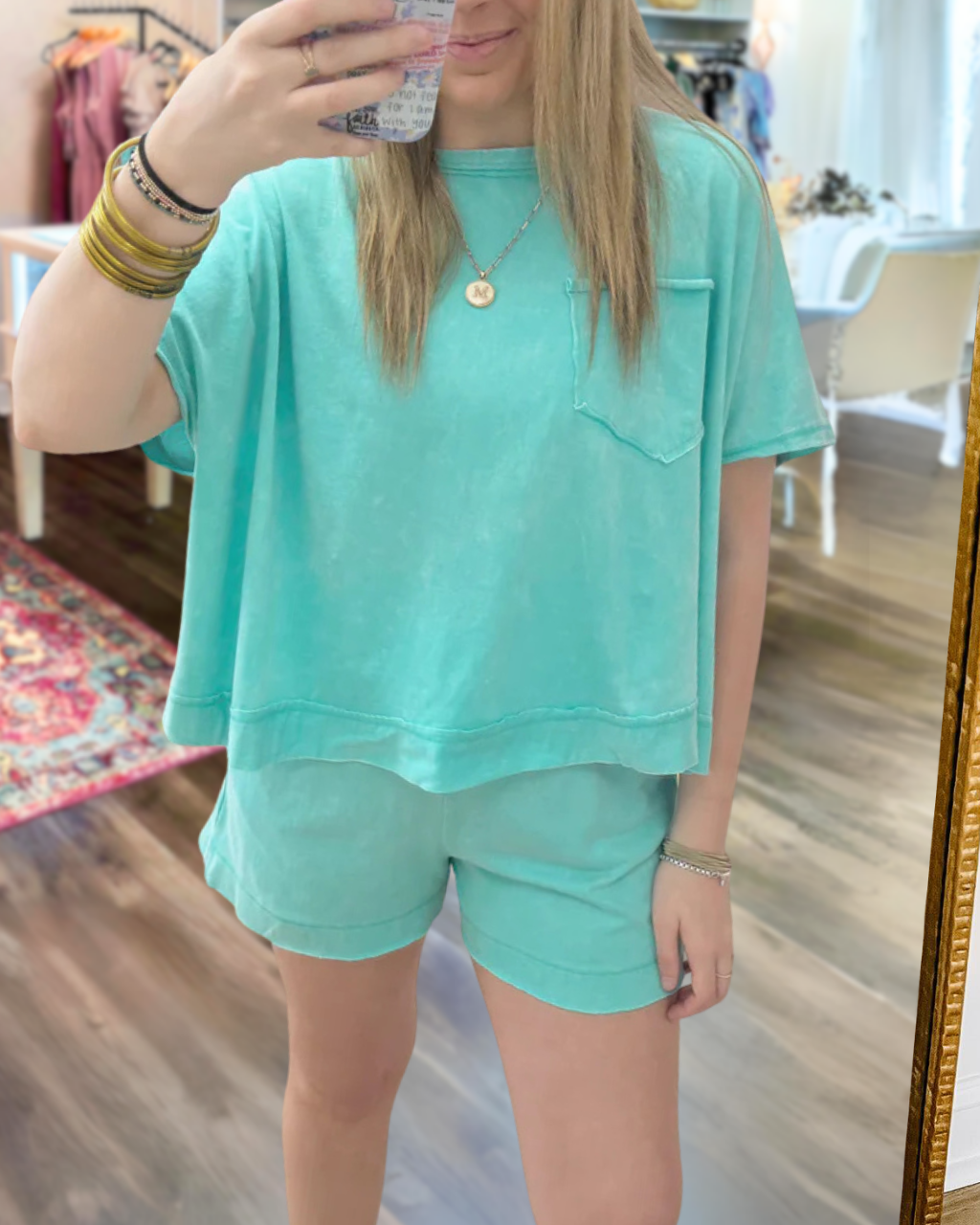 Casual Minimalist Shorts Set
