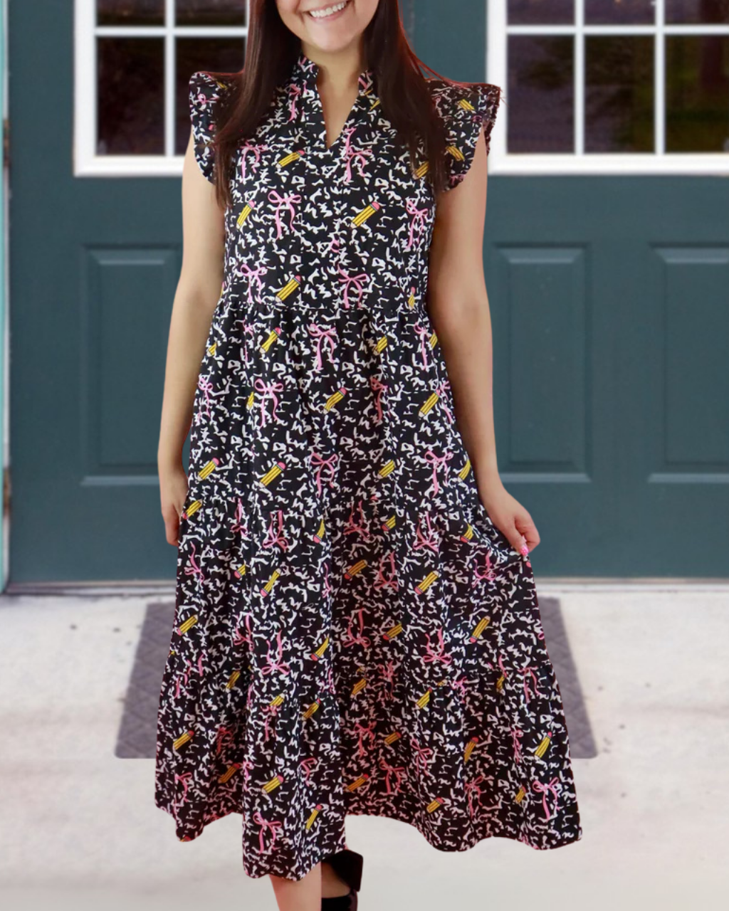 Stylish Bow Pencil Texture Dress