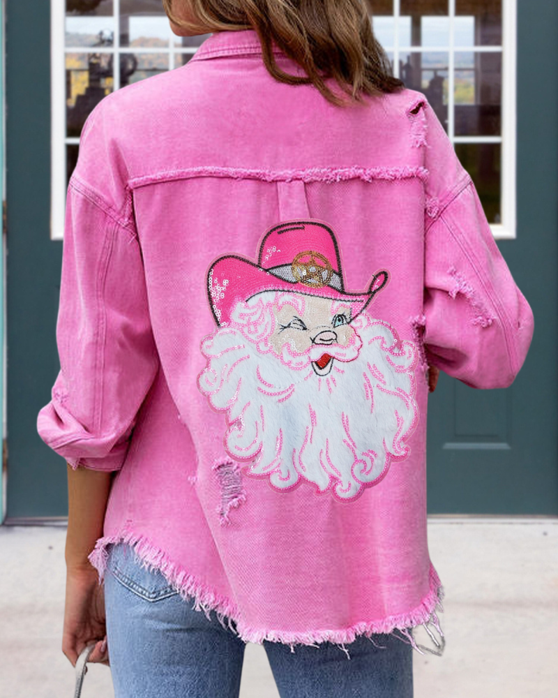 Merry Sequin Santa Jacket