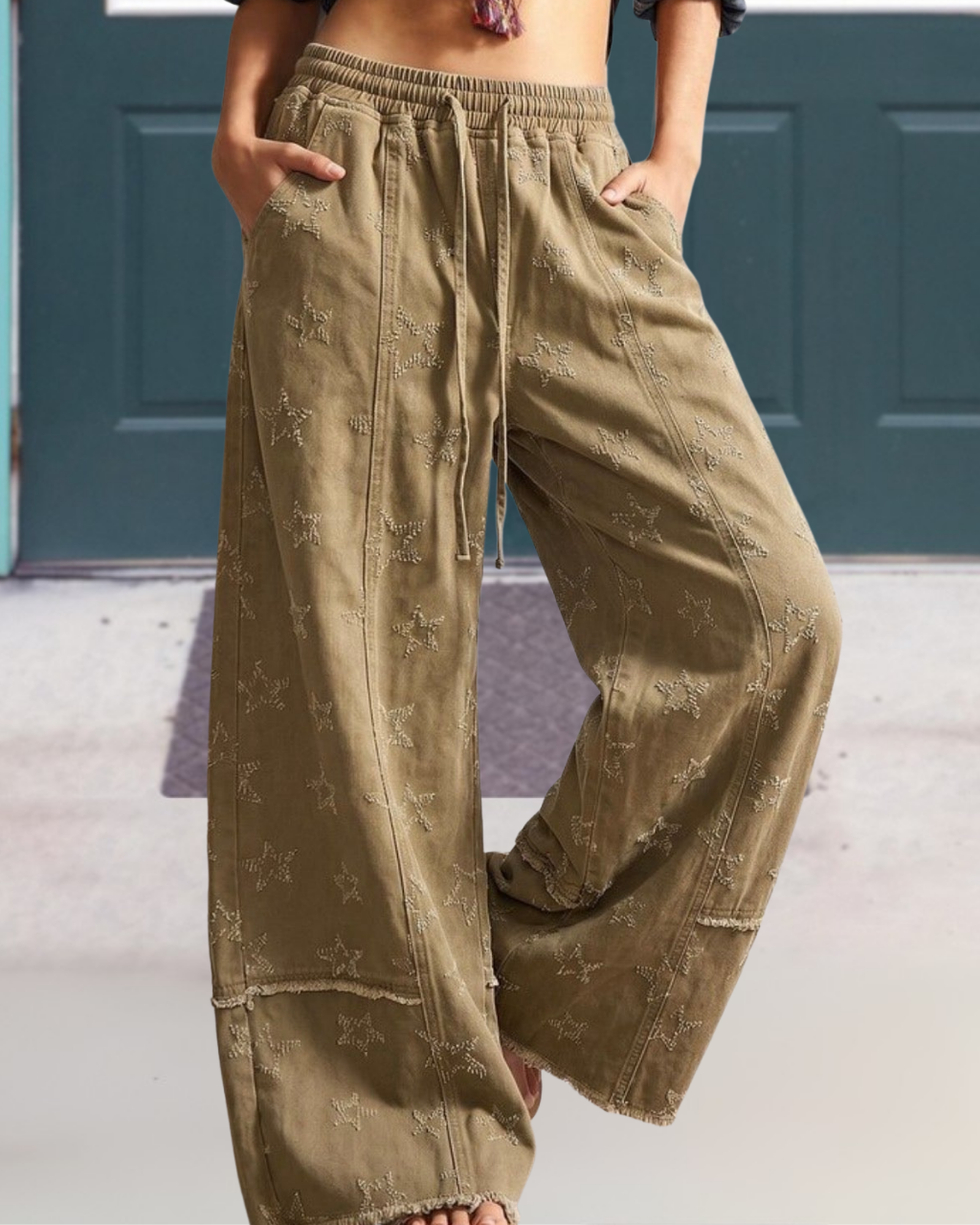 Casual Star Jacquard Pants