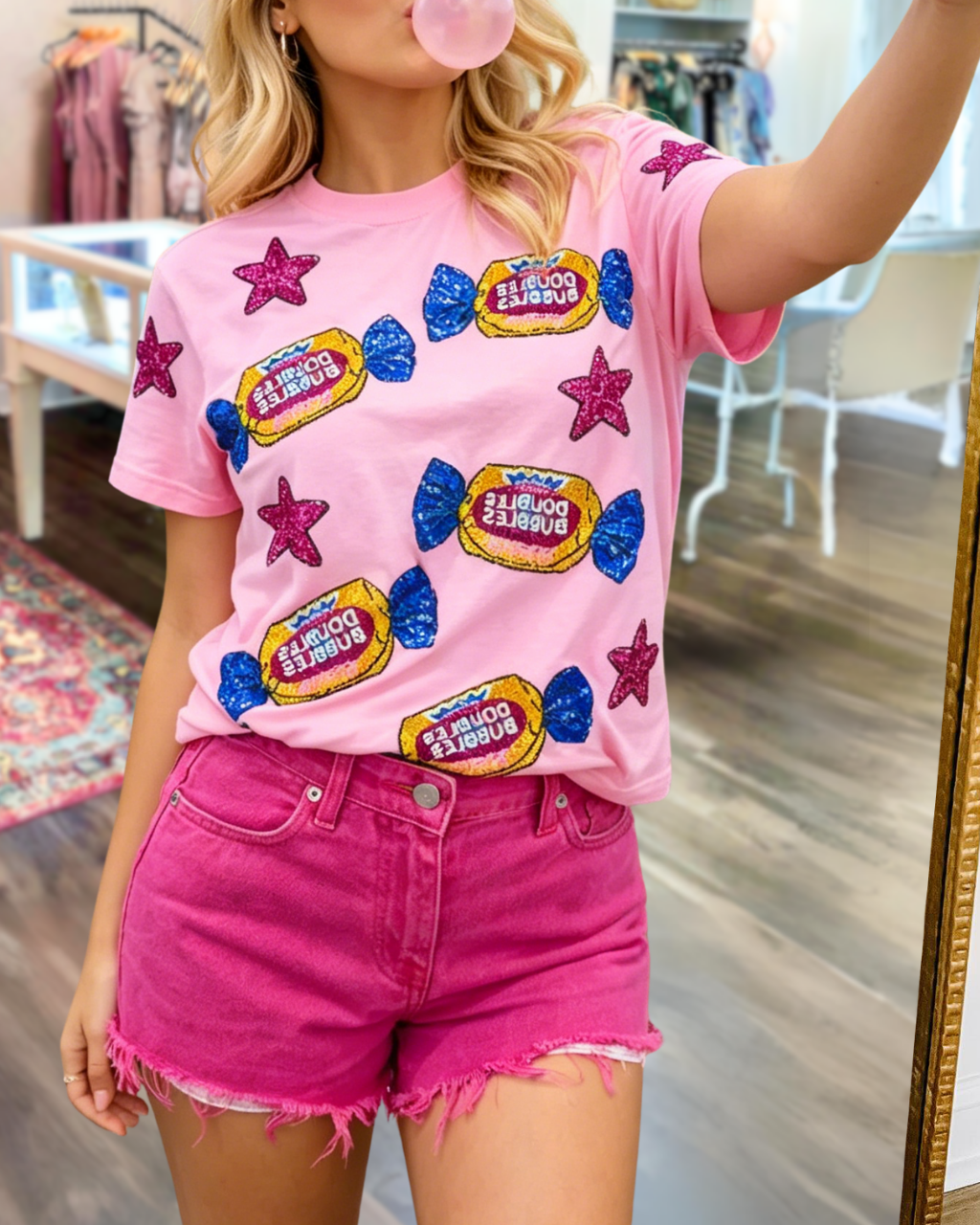Candy Star Glitter Tee