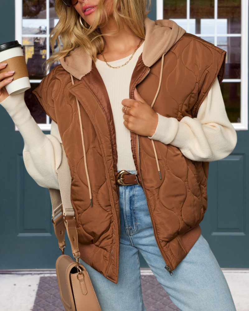 Fashion Hooded Quilted Vest