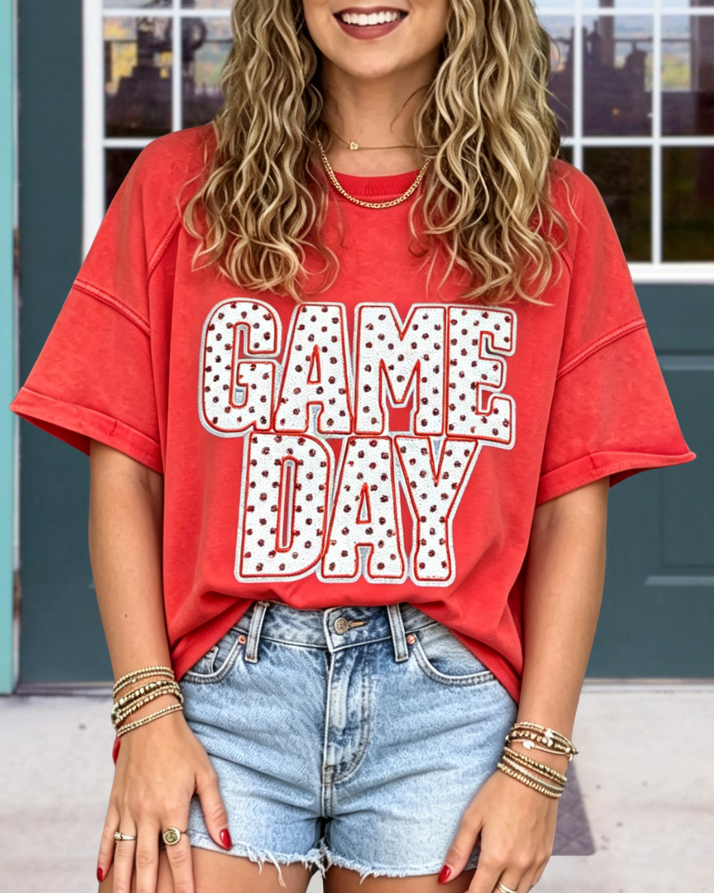 Game Day Embroidered T-shirt