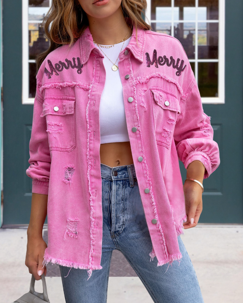 Merry Sequin Santa Jacket