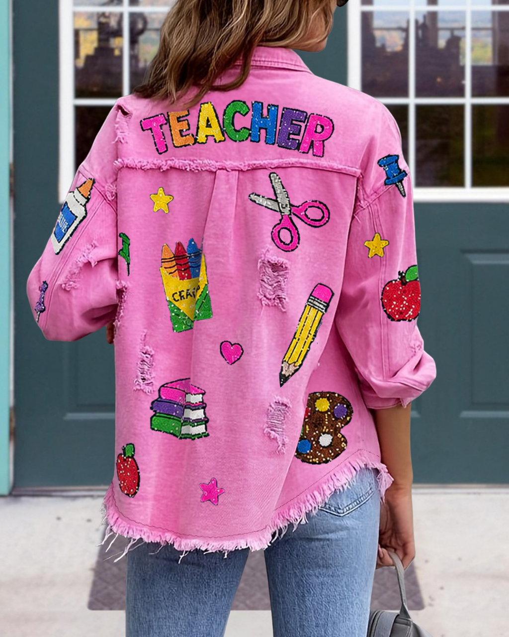School Supplies Sequined Jacket
