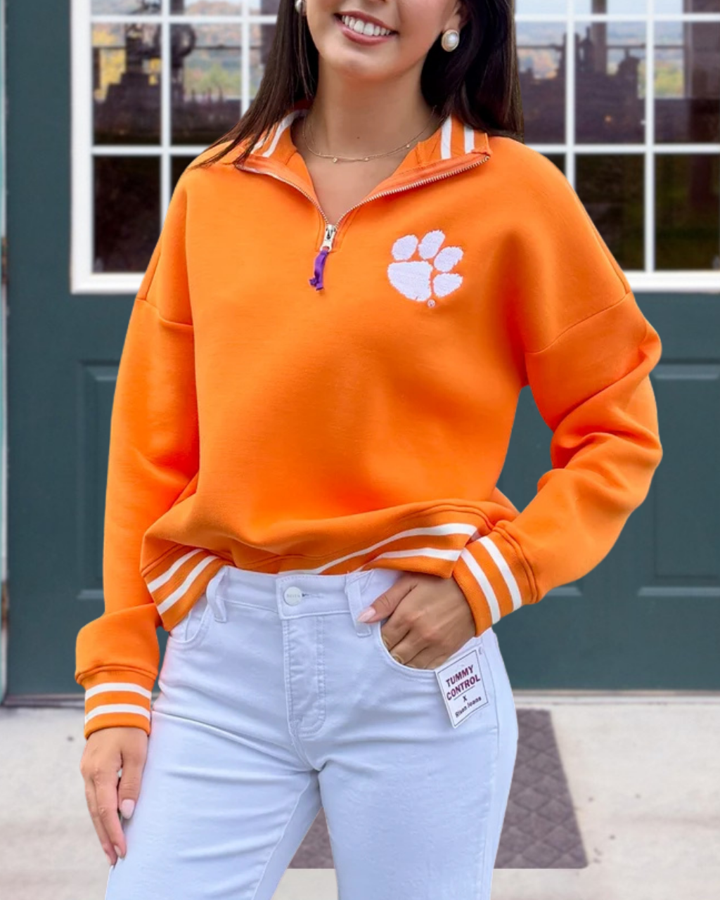 Paw Logo Embroidered Half-zip Pullover