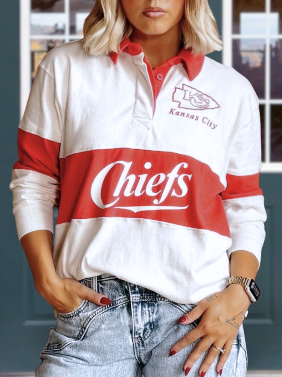 Color-block Chiefs Game Day Top