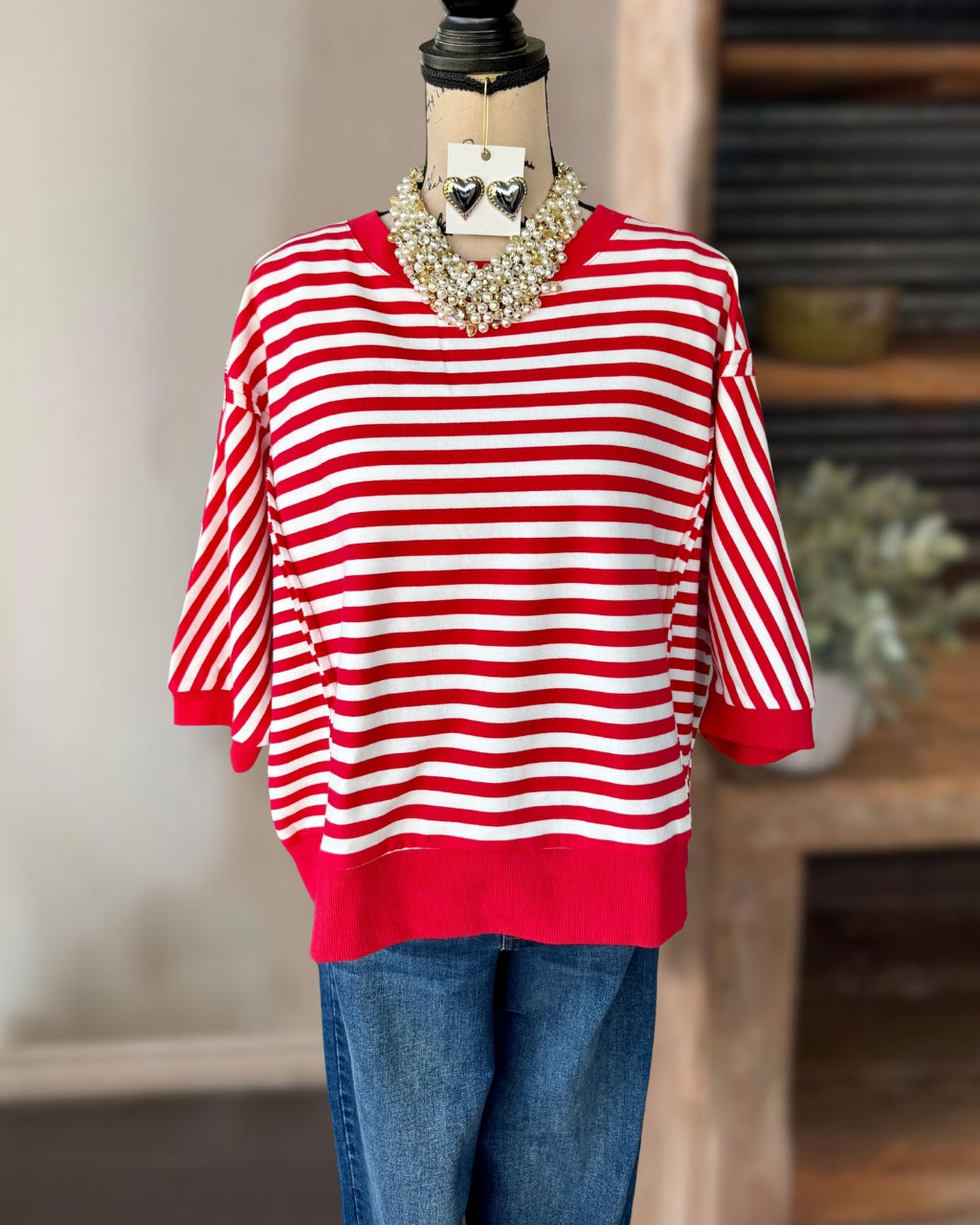 Classic Striped Crewneck Top