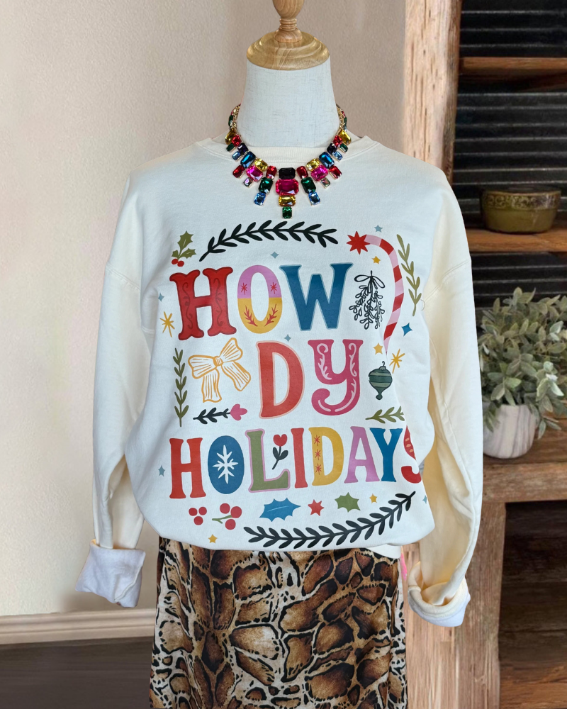 Howdy Holidays Crewneck Sweatshirt
