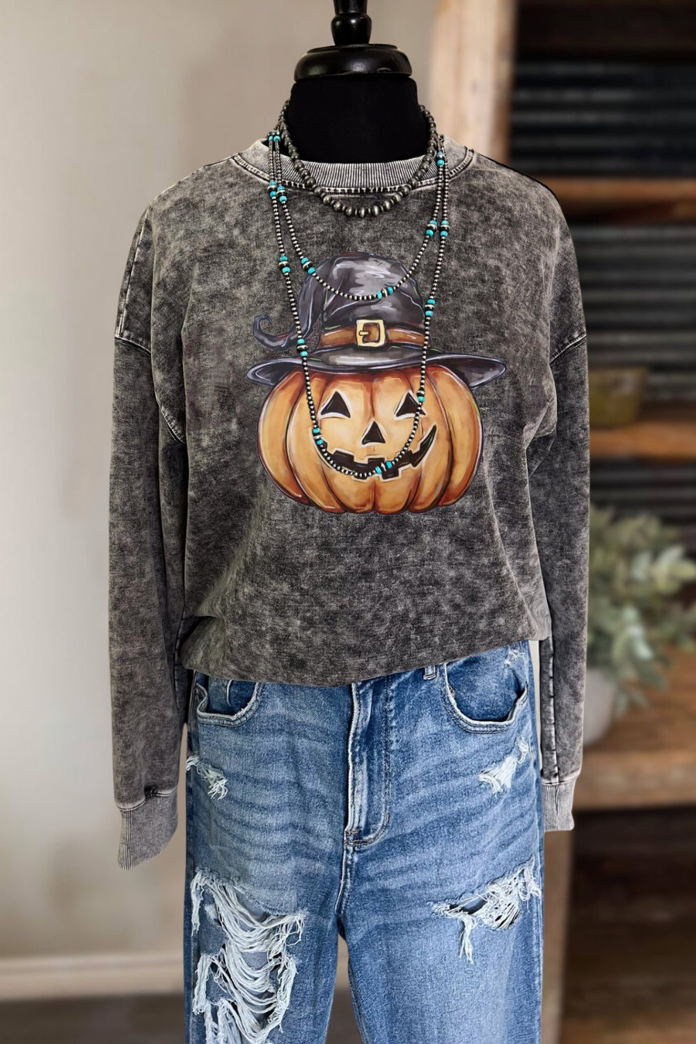 Wizard Hat Pumpkin Sweatshirt