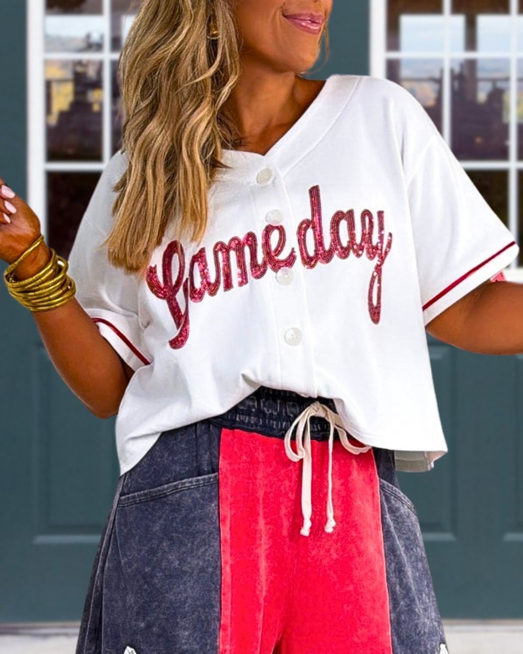 Cheerleading Game Day Sequin Top