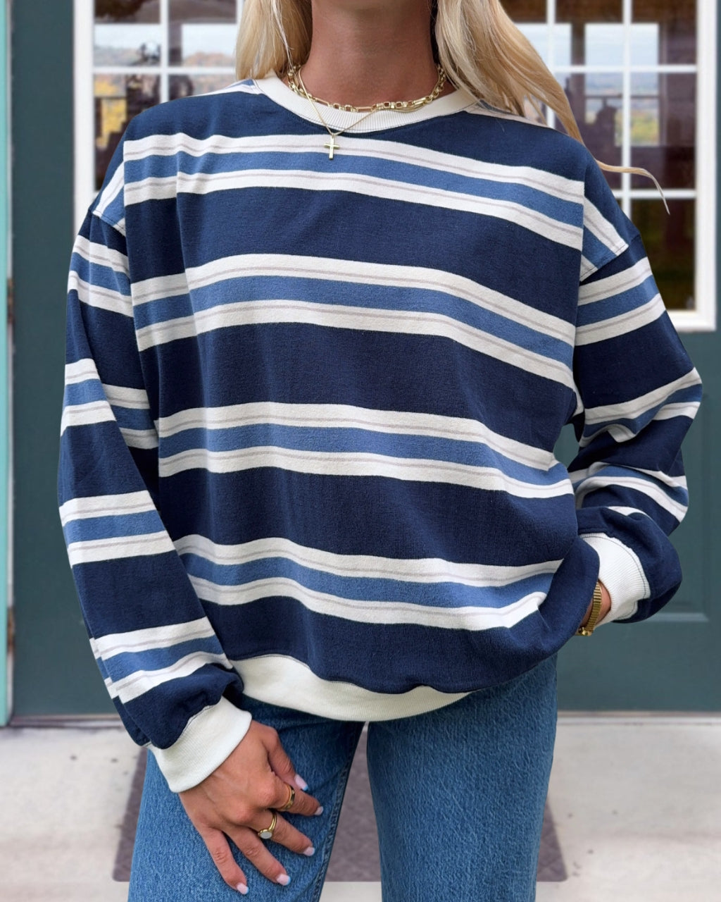 Lively Timeless Striped Casual Pullover