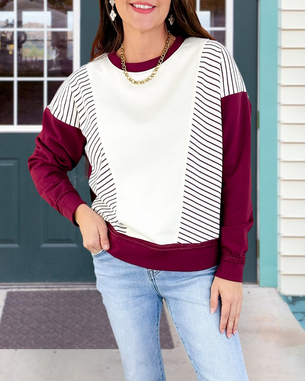 Cozy Playful Striped Pullover