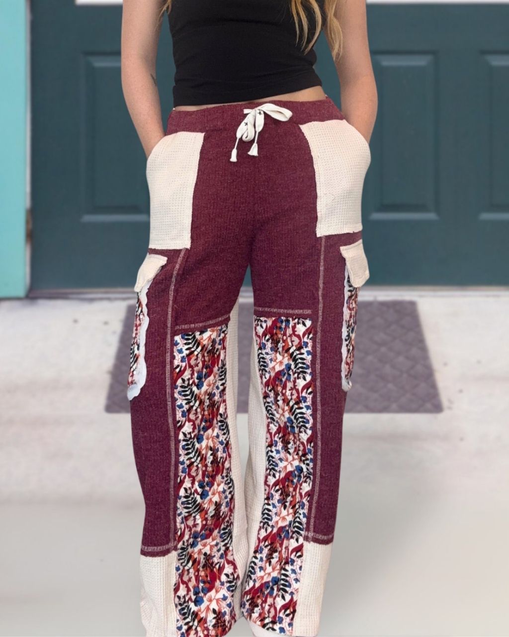 Floral Panel Sports Pants