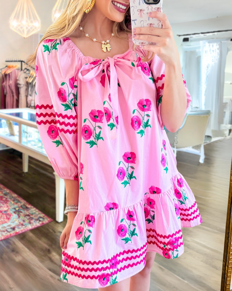 Playful Floral Mini Dress