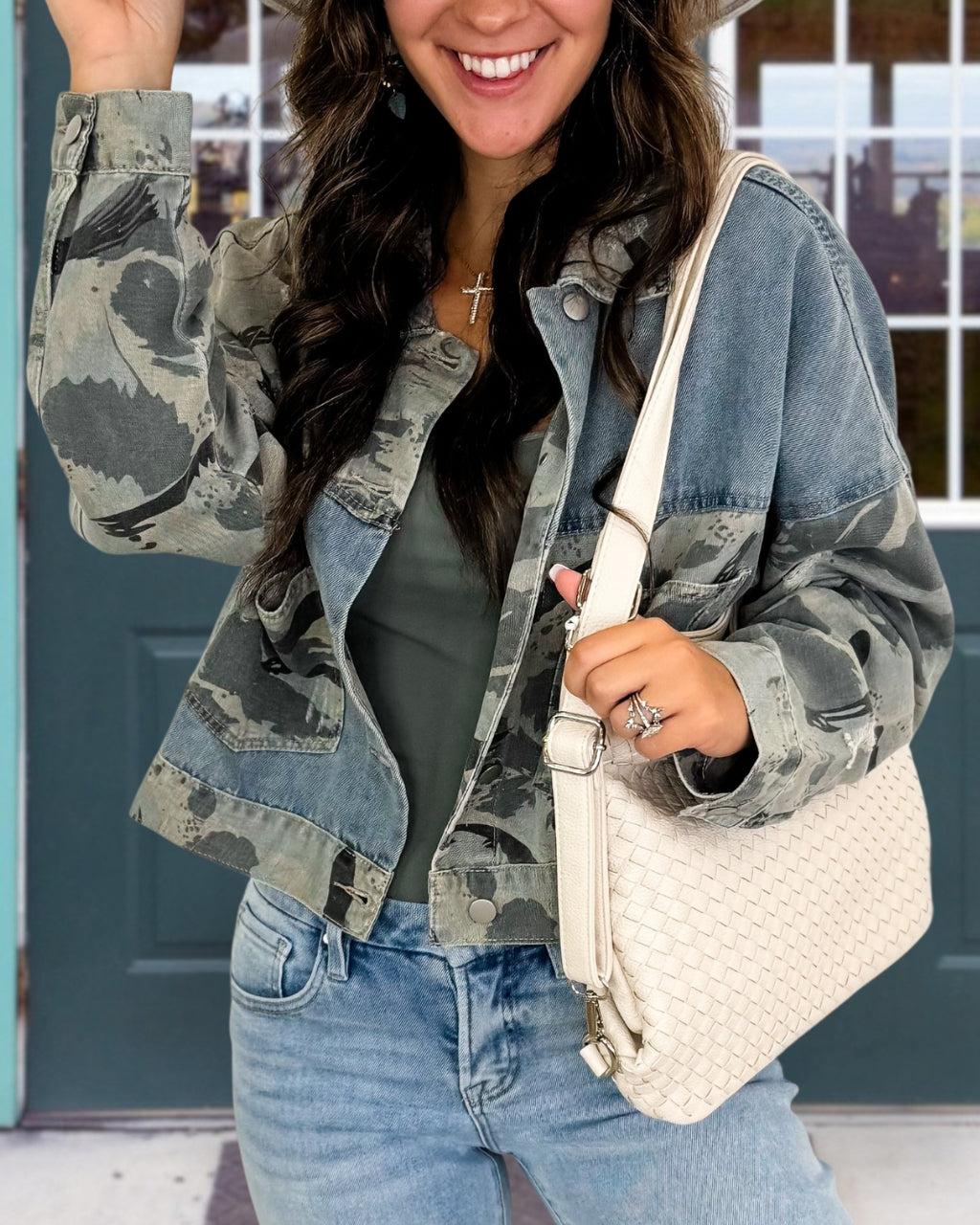 Edgy Patchwork Denim Jacket