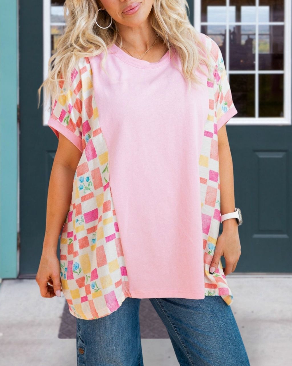 Floral Mosaic Patchwork Top