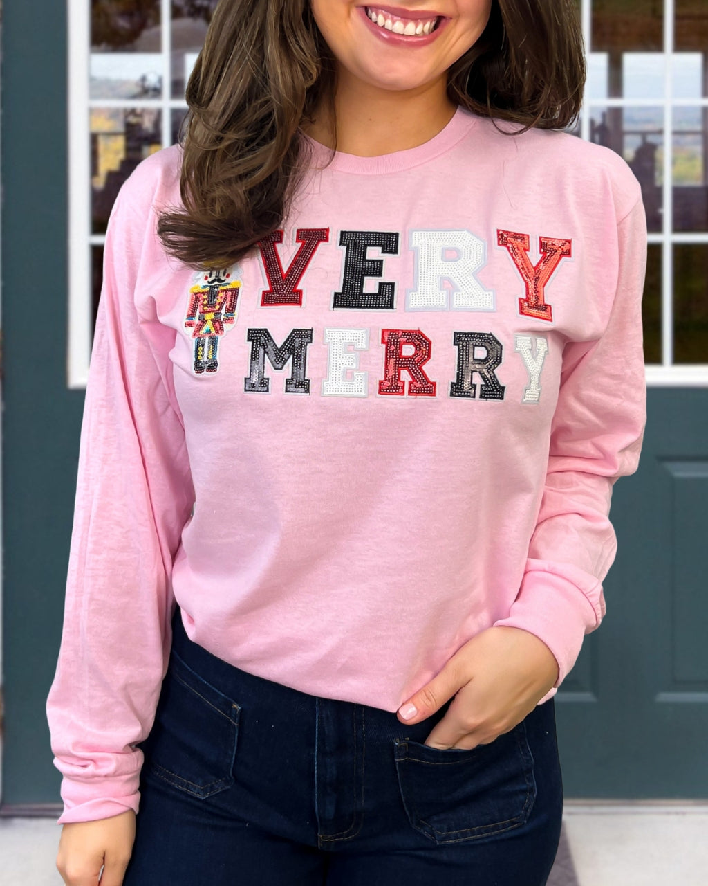 Merry Nutcracker Sequin Sweatshirt