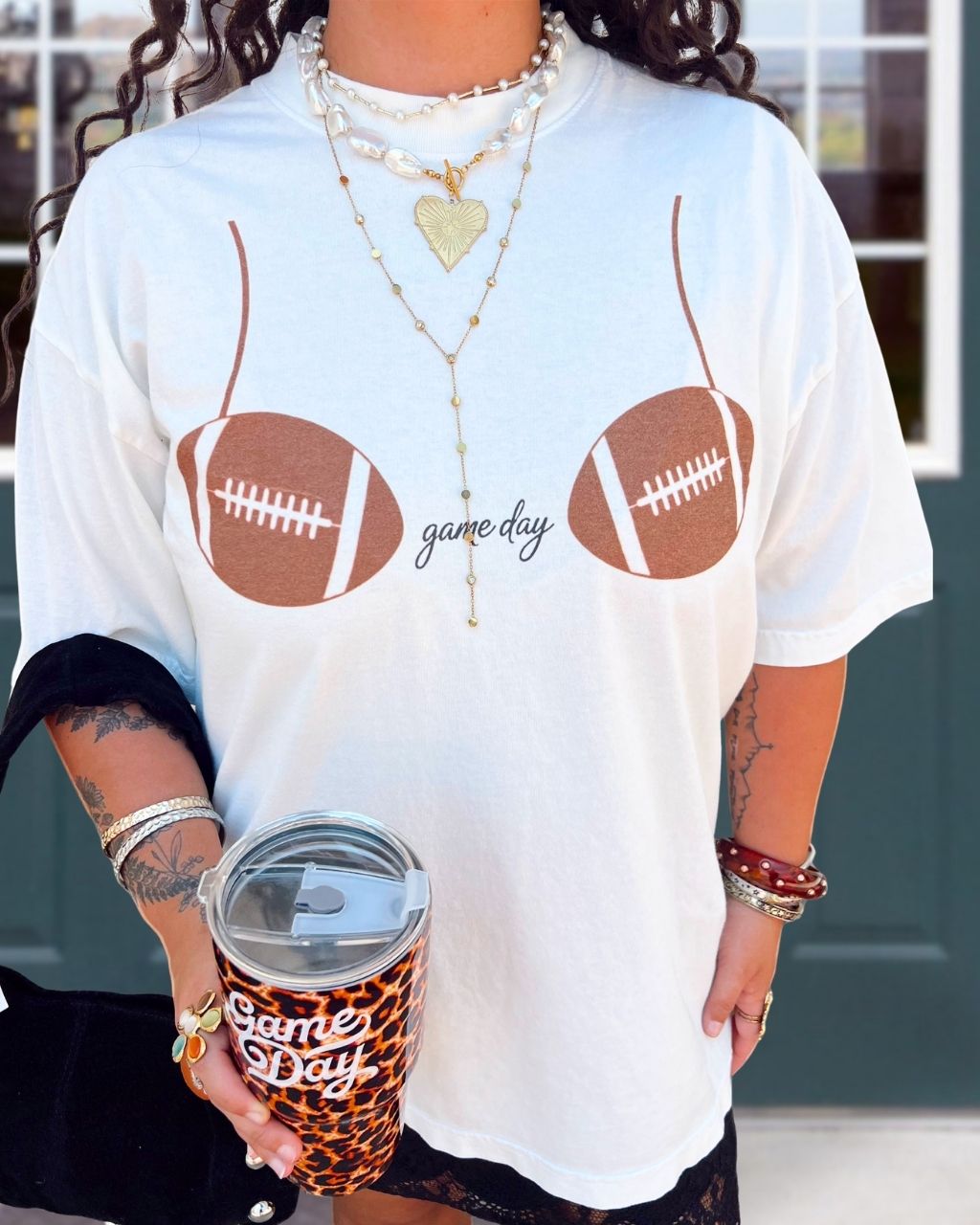 Fun Football Bikini Pattern T-shirt
