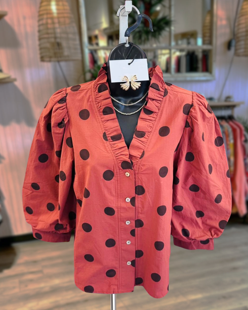 Casual Days Polka Dot Blouse