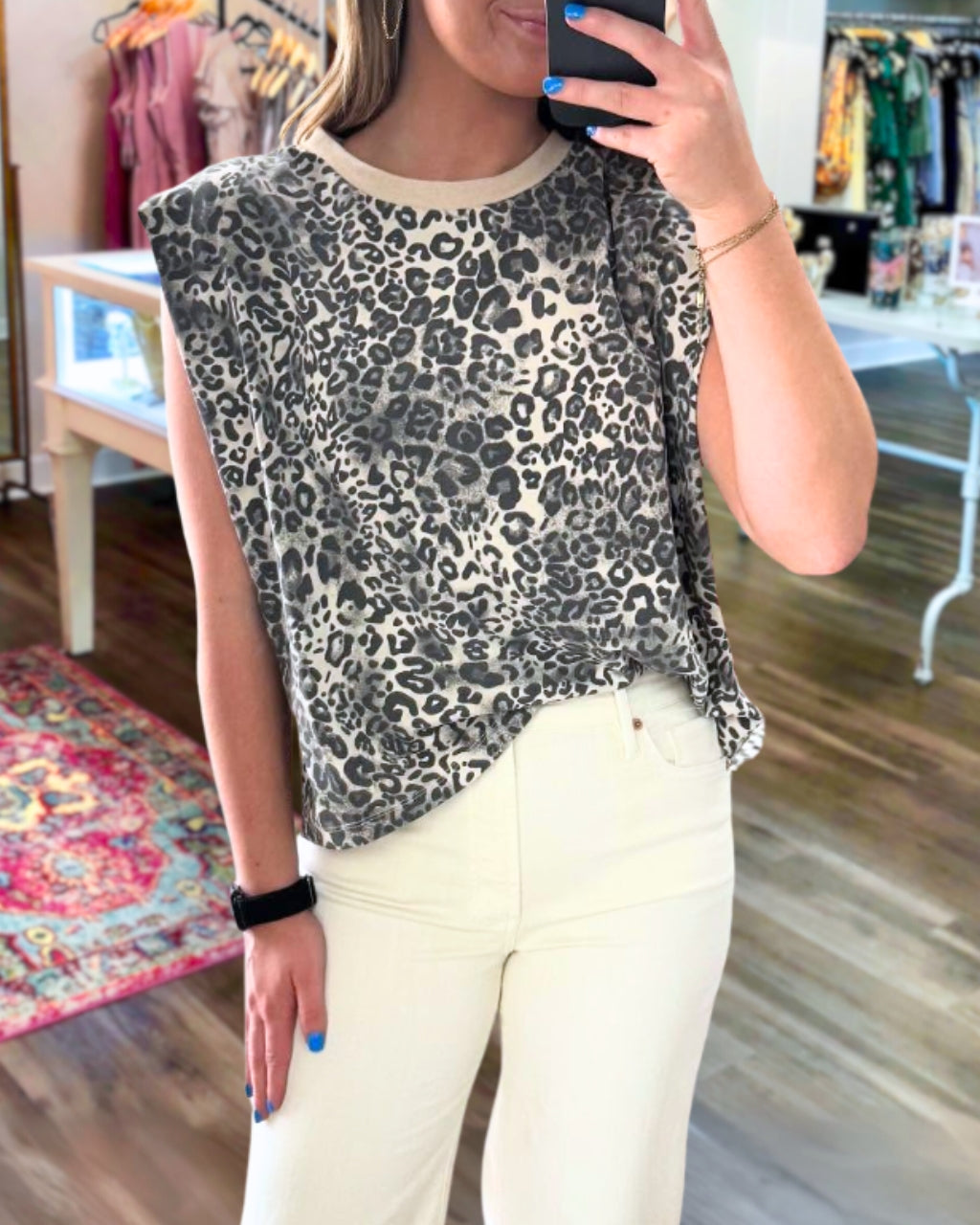 Trendy Leopard Sleeveless Top