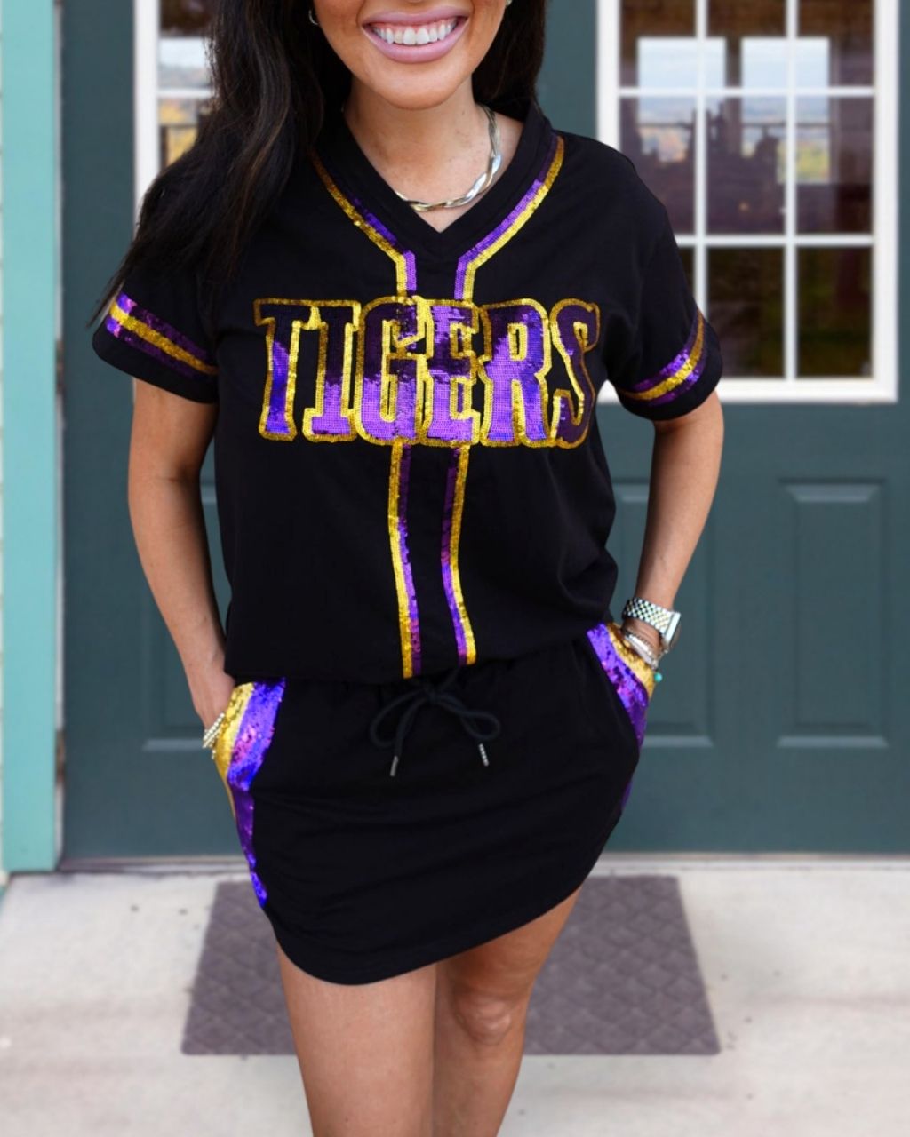 Tiger Sequin Football Set