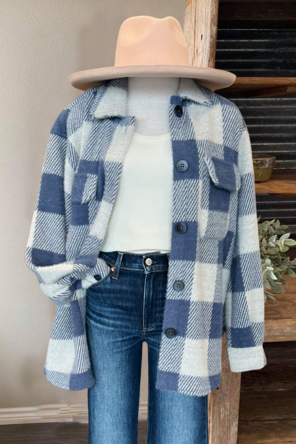 Classic Plaid Plush Jacket