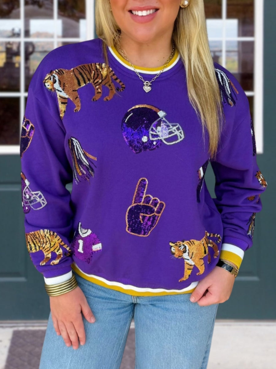 Game Day Tiger Mascot Pullover