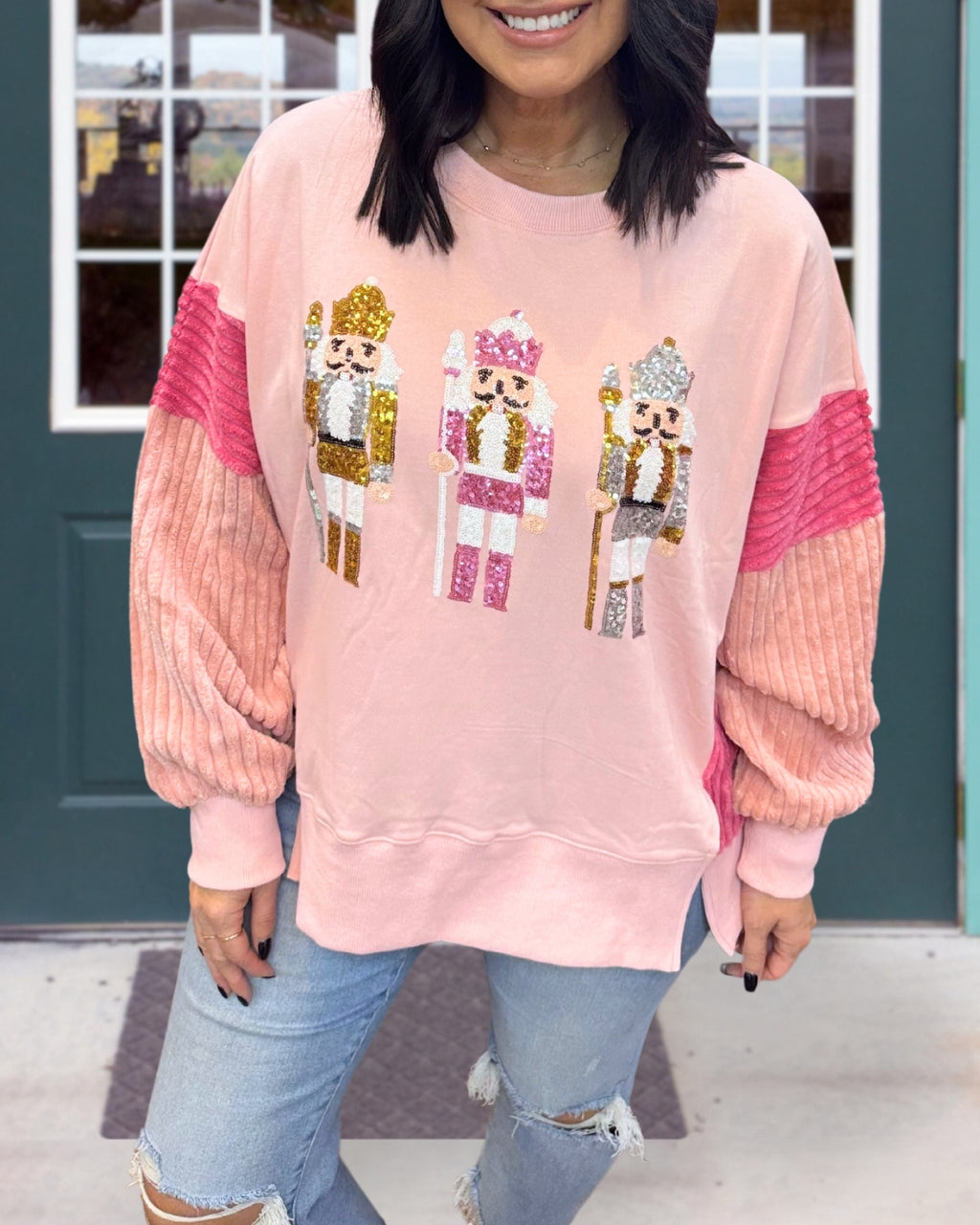 Nutcracker Sequin Holiday Sweatshirt