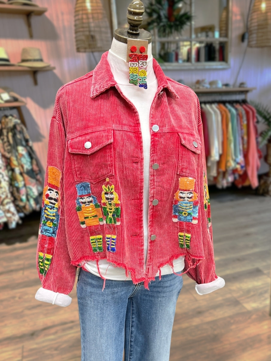 Nutcracker Frayed Sequin Jacket