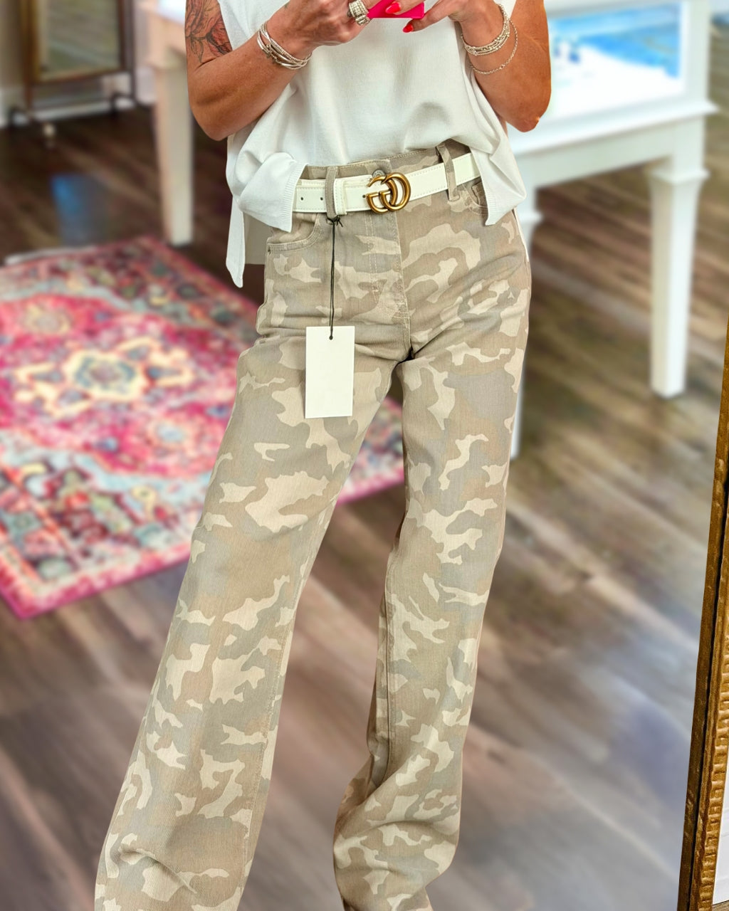 Stylish Camouflage Denim Pants
