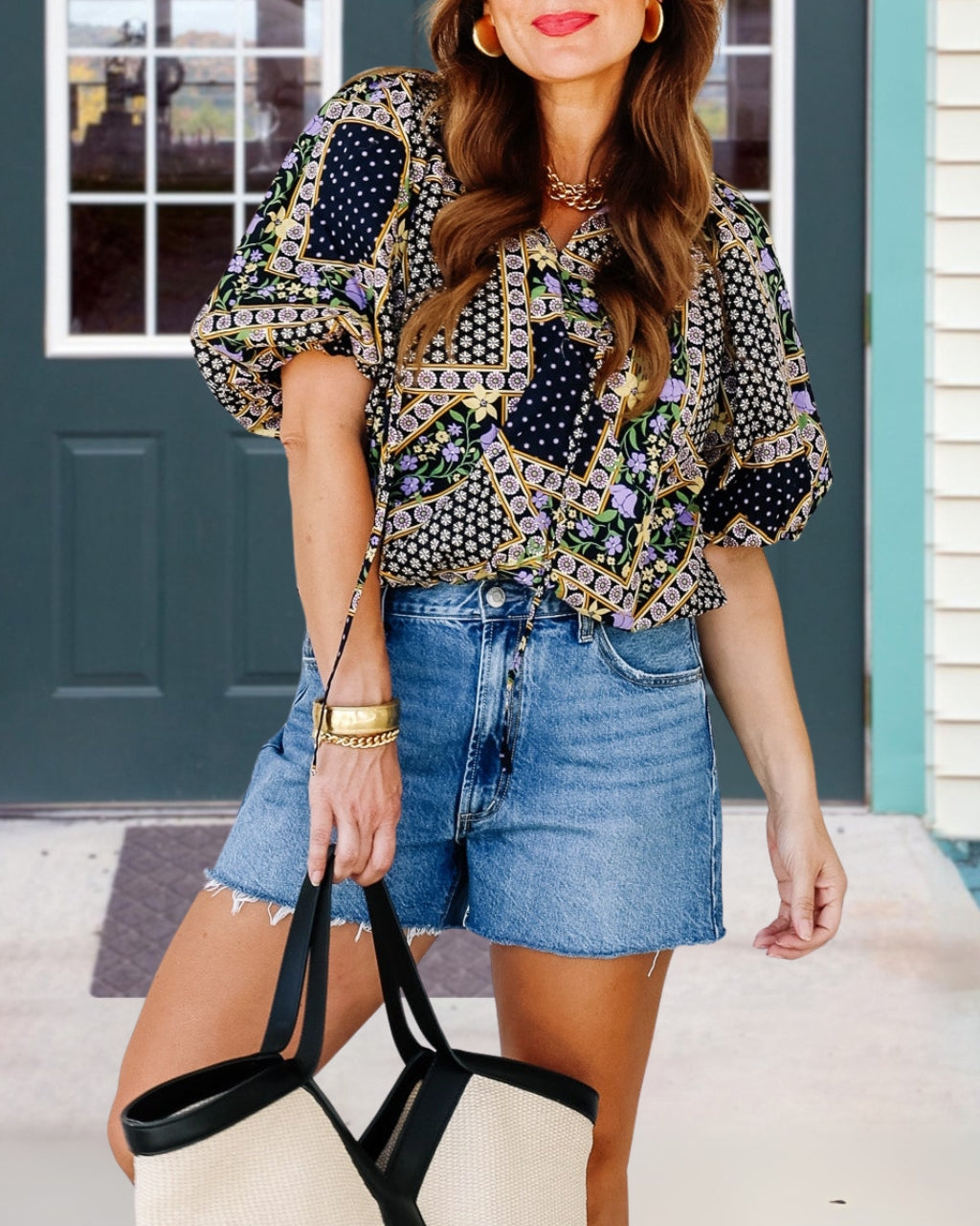Floral Irregular Pattern Top