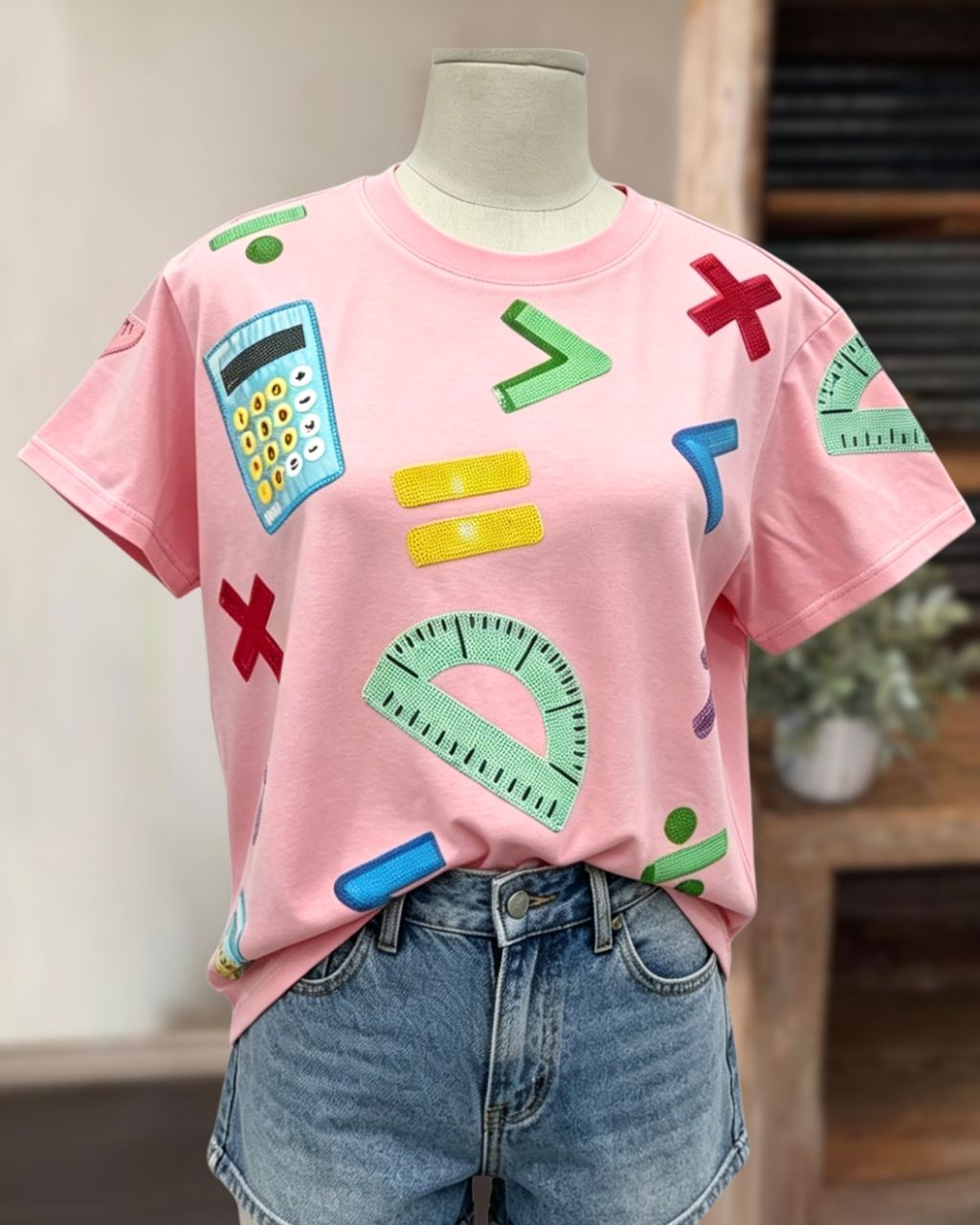 Math Teaching Sequin T-shirt