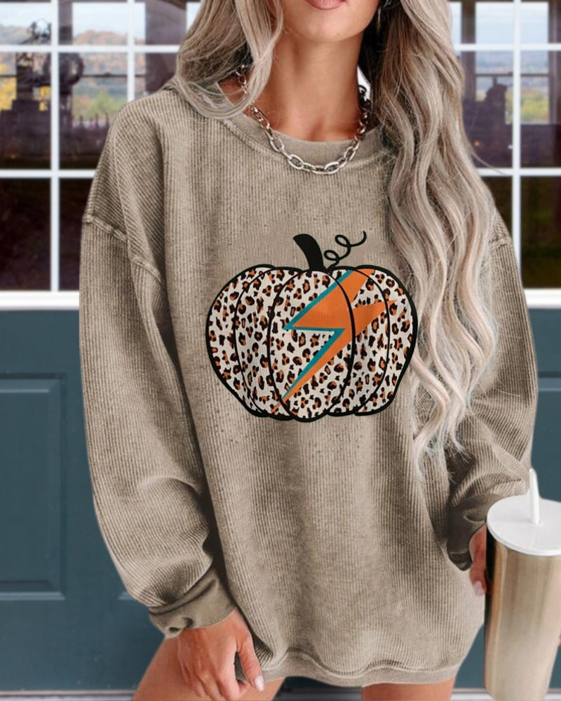 Pumpkin Corduroy Sweatshirt