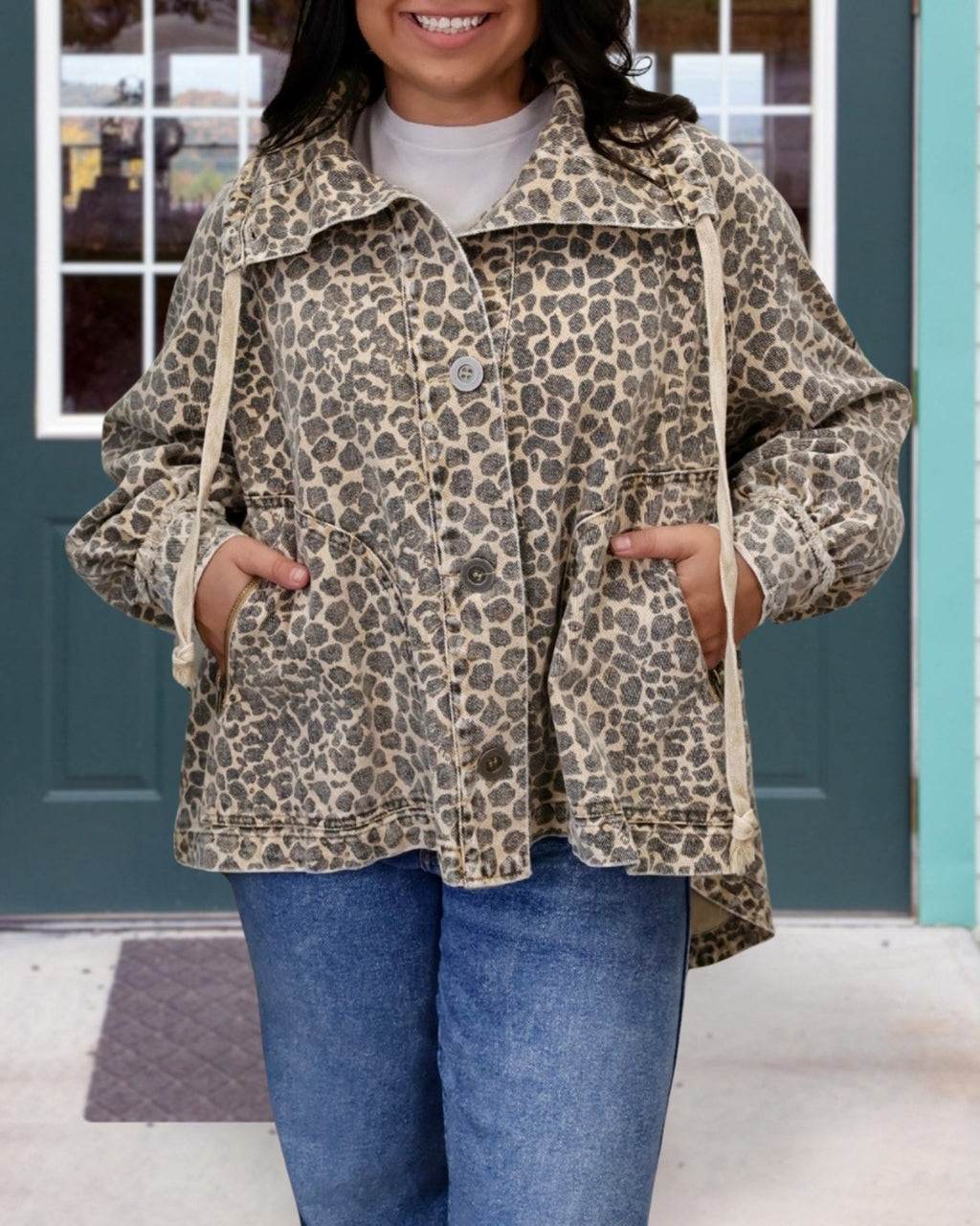 Wild Denim Leopard Jacket