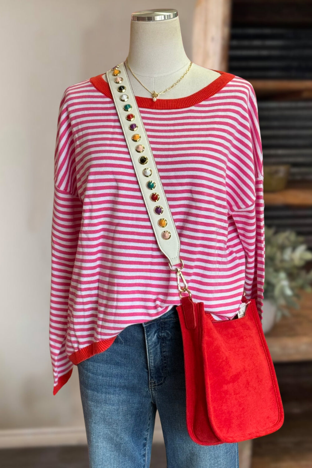 Basic Striped Relaxed Pullover