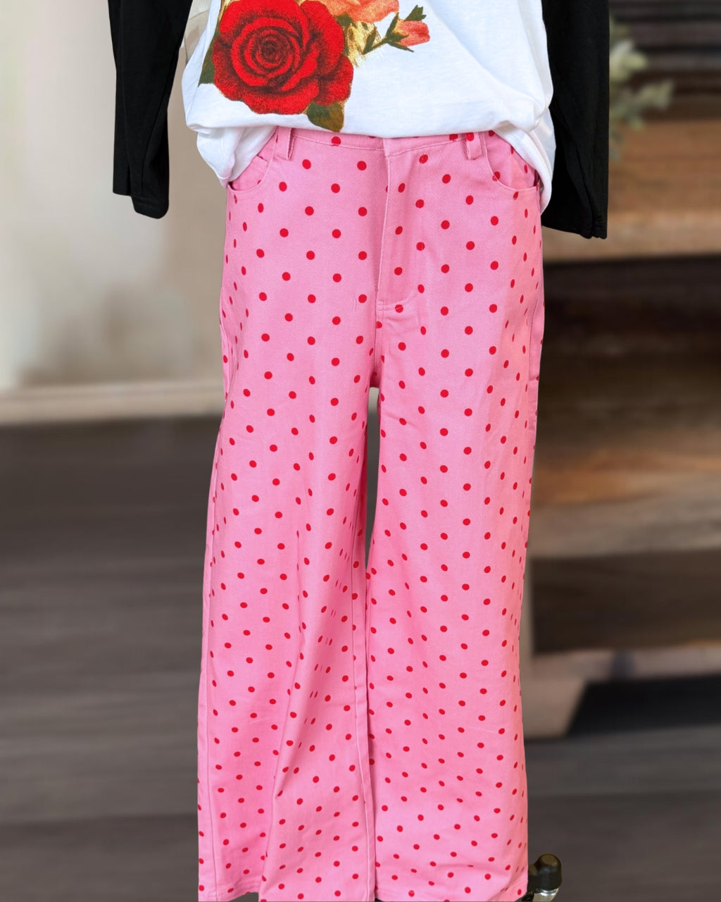 Casual Polka Dot Pants
