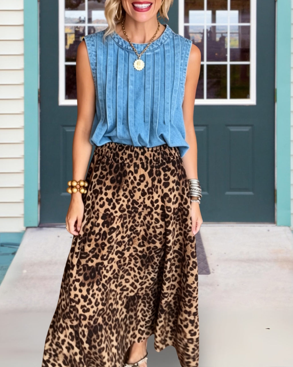 Trendy Leopard Print Skirt