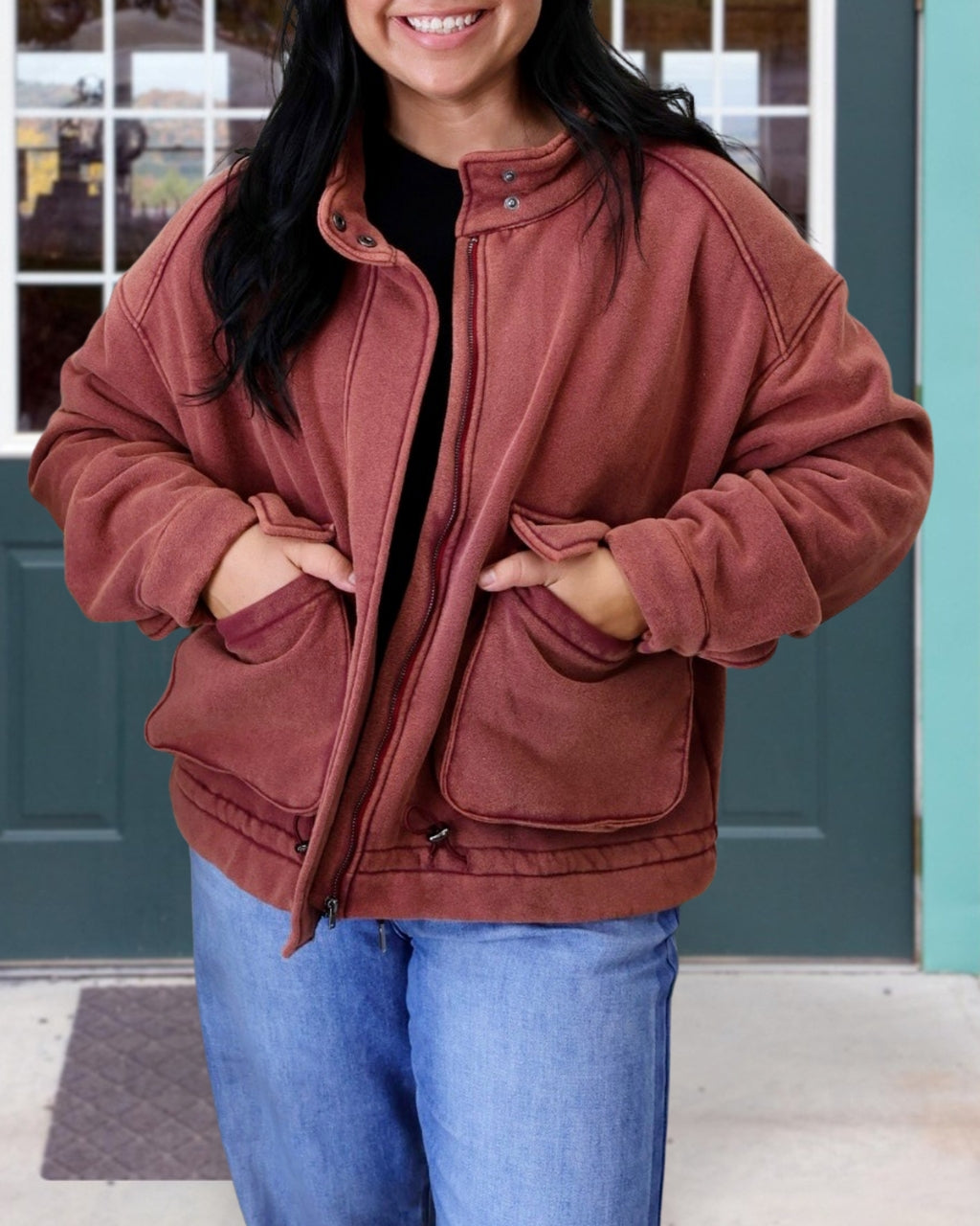 Cool Washed Pocketed Jacket