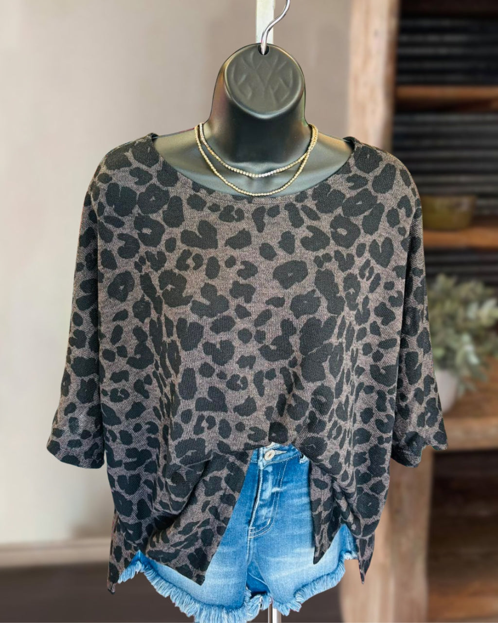 Casual Loose Leopard Top