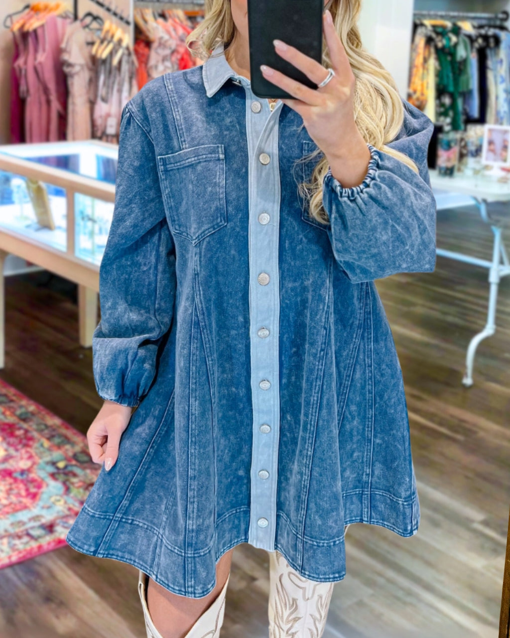 Timeless Denim Flare Dress