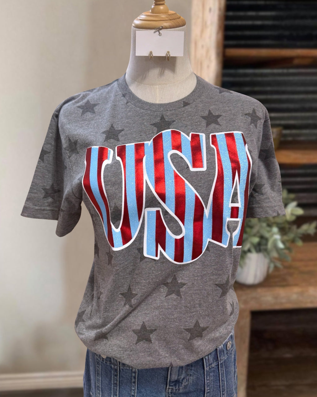 Striped USA Stars T-Shirt