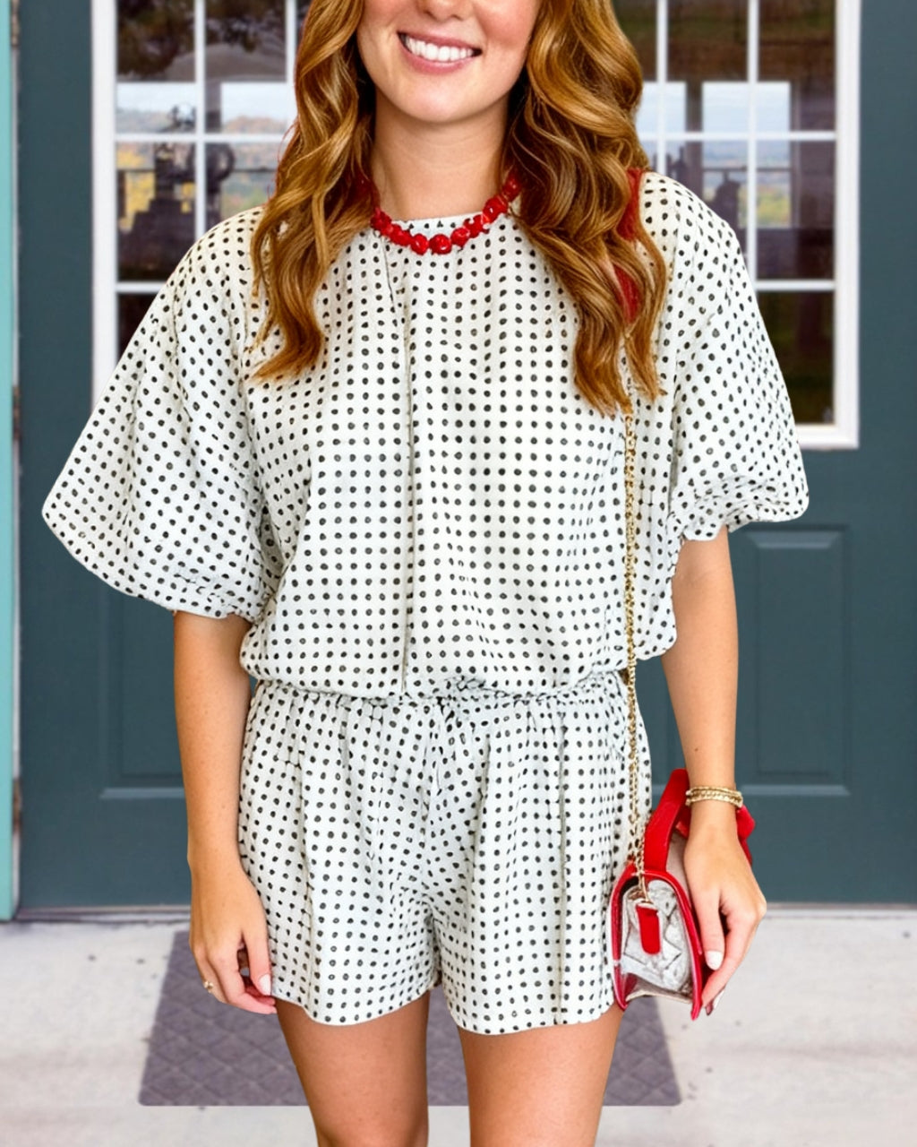 Dainty Polka Dot Puff Set